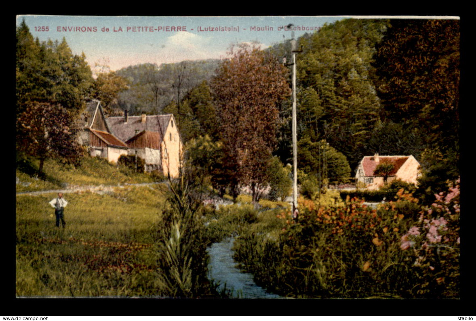 67 - ENVIRONS DE LA PETITE-PIERRE - LE MOULIN A EAU D'ESCHBOURG - CARTE COLORISEE - La Petite Pierre