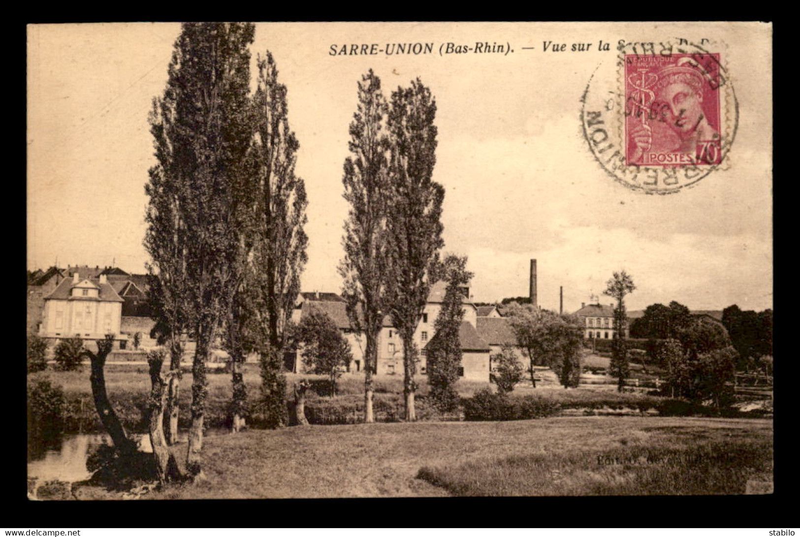 67 - SARRE-UNION - VUE SUR LA SARRE ET LE VILLAGE - Sarre-Union