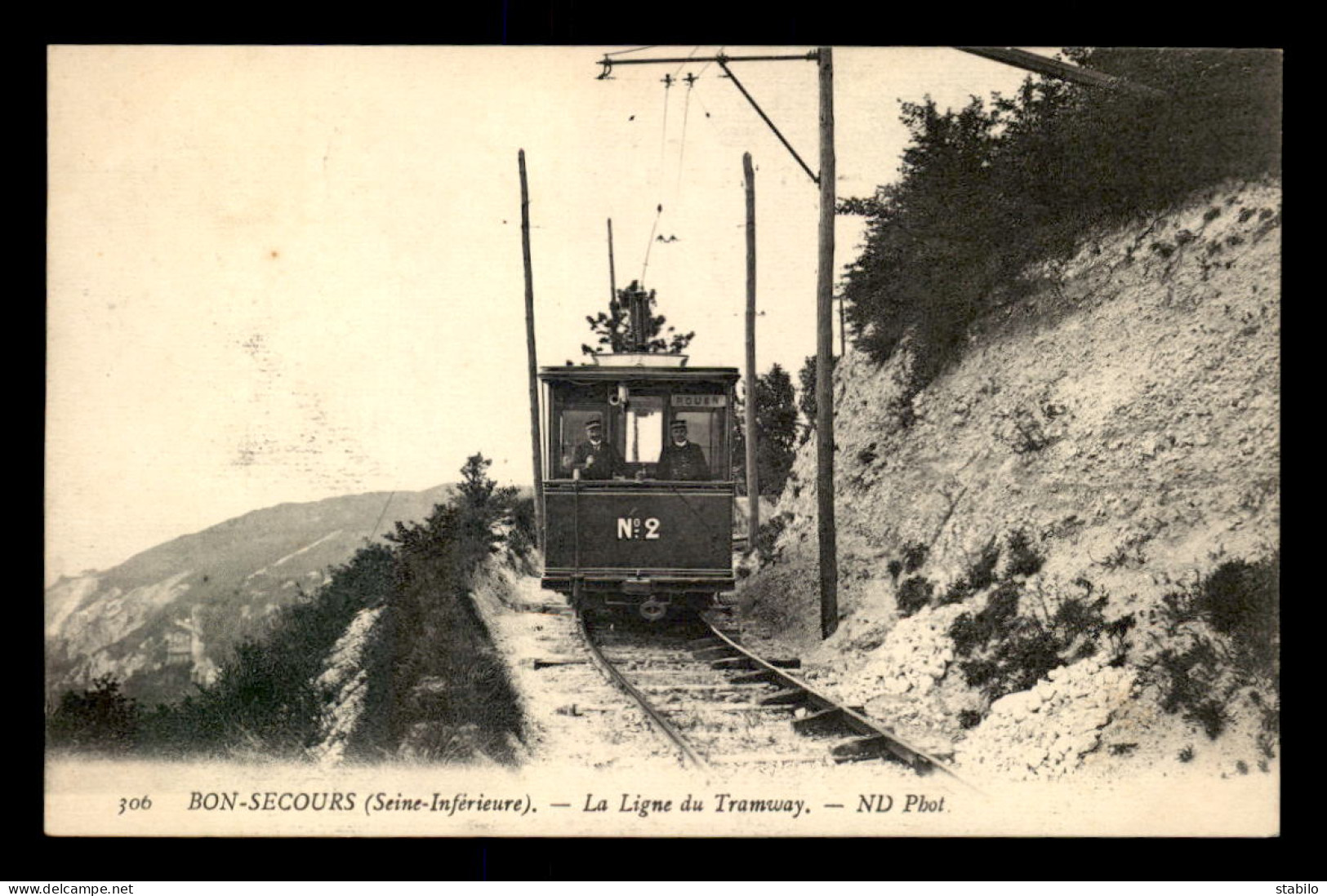 76 - BONSECOURS - LA LIGNE DE TRAMWAY - Bonsecours