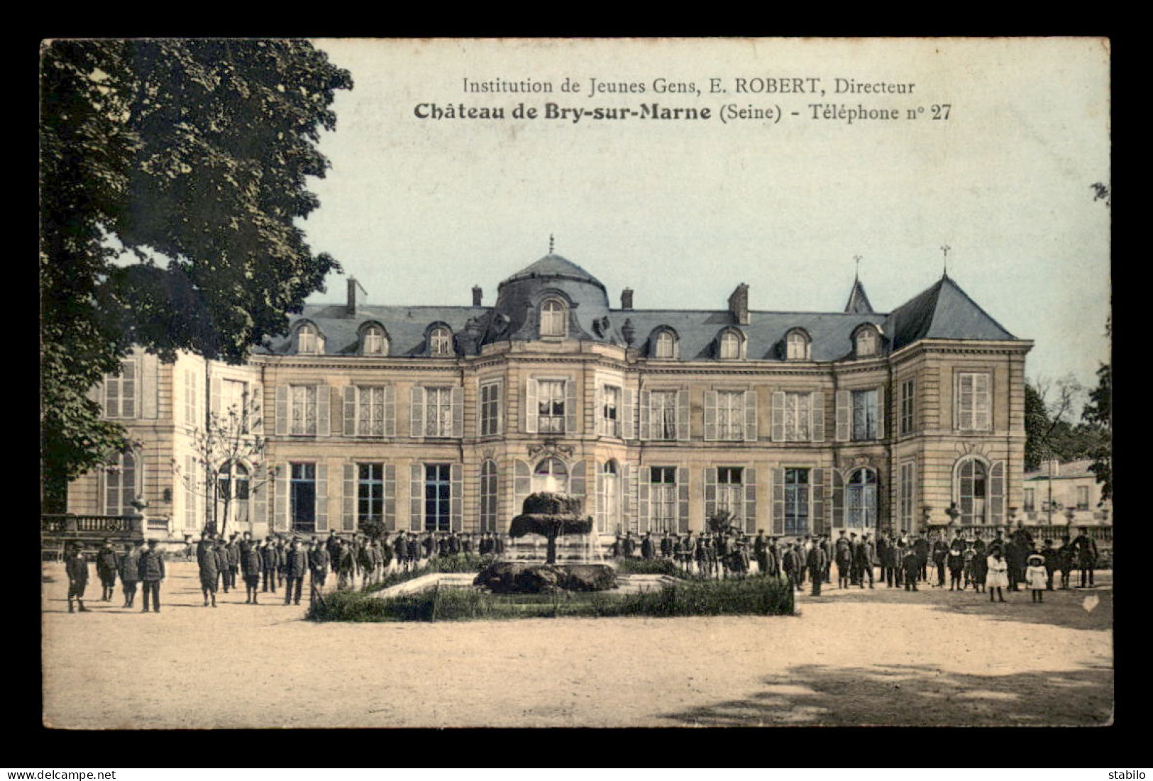 94 - BRY-SUR-MARNE - LE CHATEAU - INSTITUTION DE JEUNES GENS E. ROBERT DIRECTEUR - Bry Sur Marne