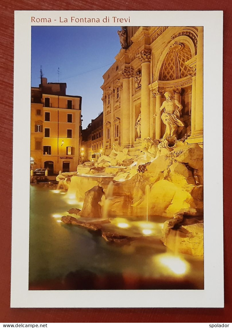 ROMA-Italy-La Fontana Di Trevi-Vintage Postcard-unused-80s - Andere Monumenten & Gebouwen