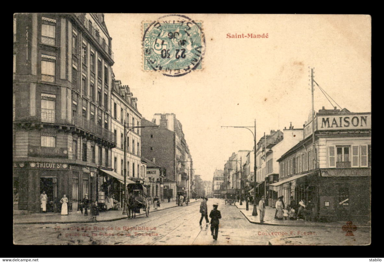 94 - SAINT-MANDE - GRANDE RUE DE LA REPUBLIQUE - EDITEUR FLEURY - Saint Mande