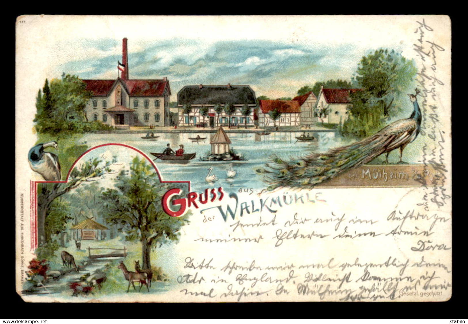 ALLEMAGNE - MULHEIM AM RHEIN - GRUSS AUS - CARTE LITHOGRAPHIQUE - VOIR ETAT - Autres & Non Classés