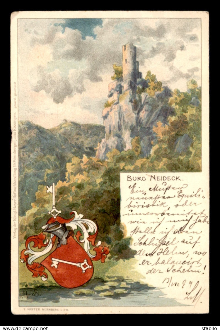 ALLEMAGNE - BURG NEIDECK - CARTE ILLUSTREE - Otros & Sin Clasificación