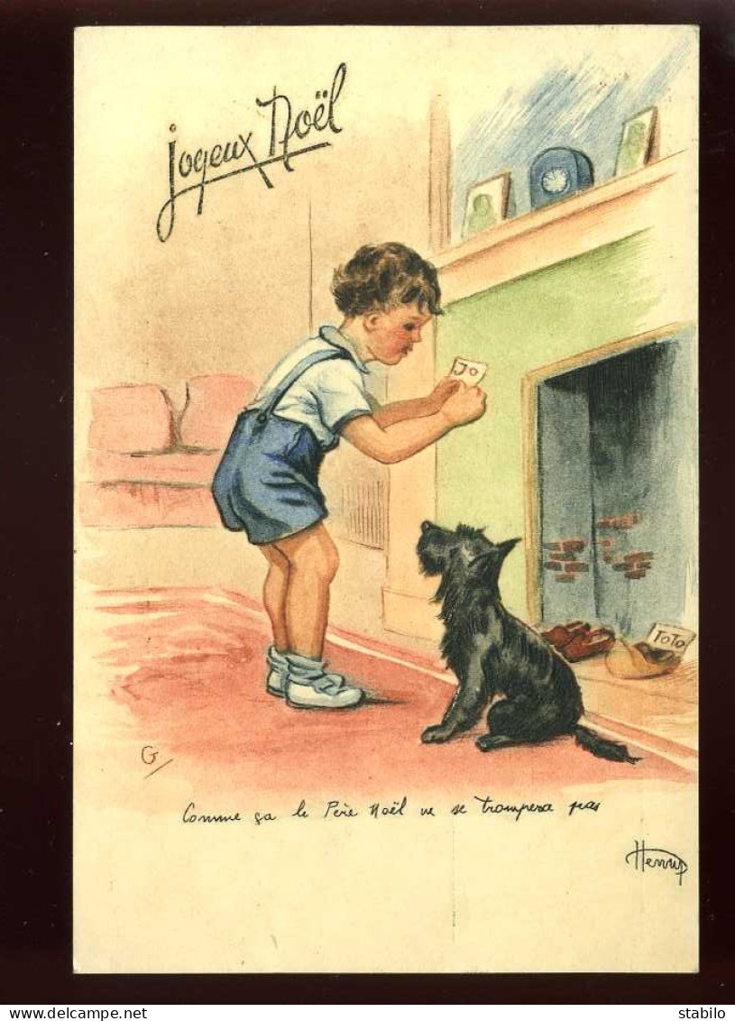 ILLUSTRATEURS - HENRY -  ENFANT ET CHIEN   - Altri & Non Classificati