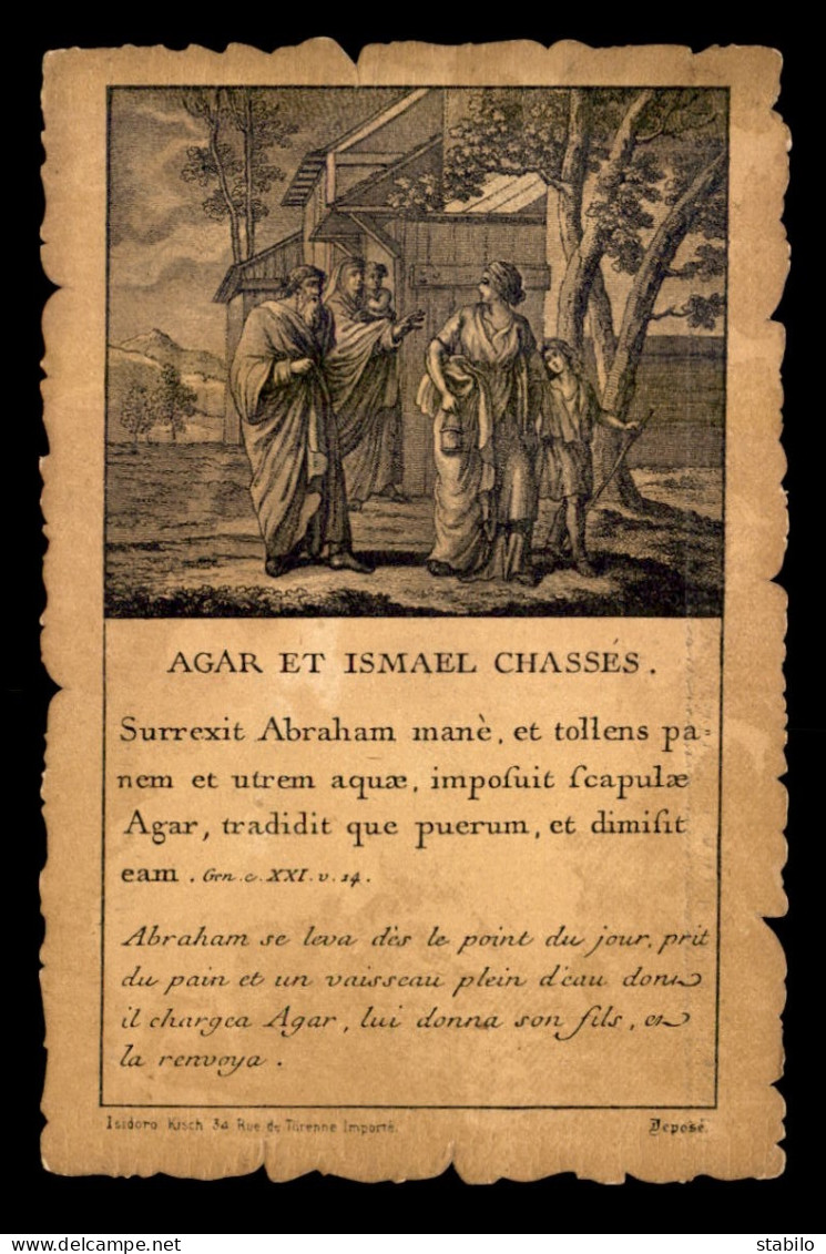 JUDAISME - GRAVURE - AGAR ET ISMAEL CHASSES - Jewish