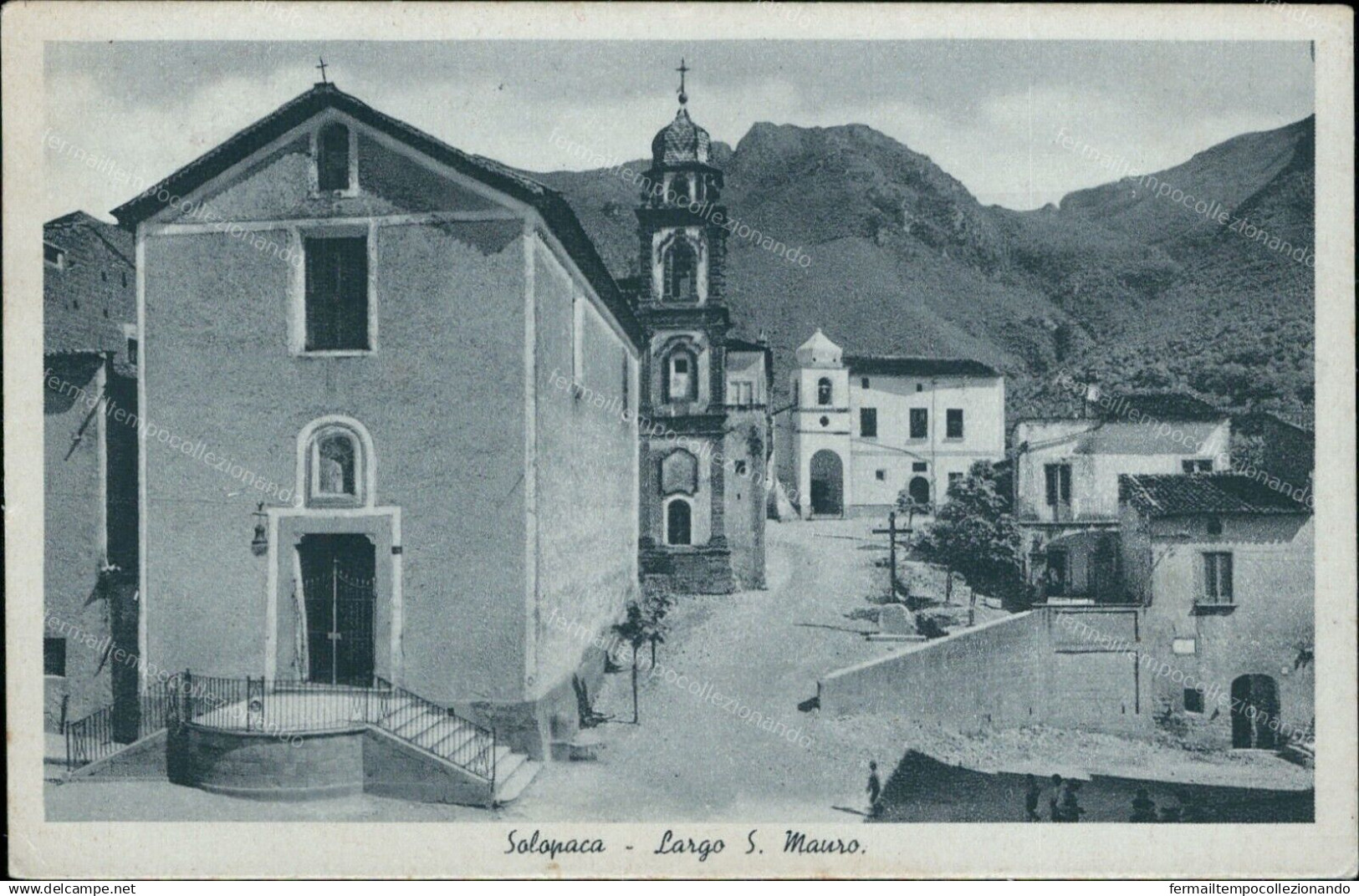 V739 Cartolina Solopaca Largo S.mauro 1939  Provincia Di Benevento - Benevento