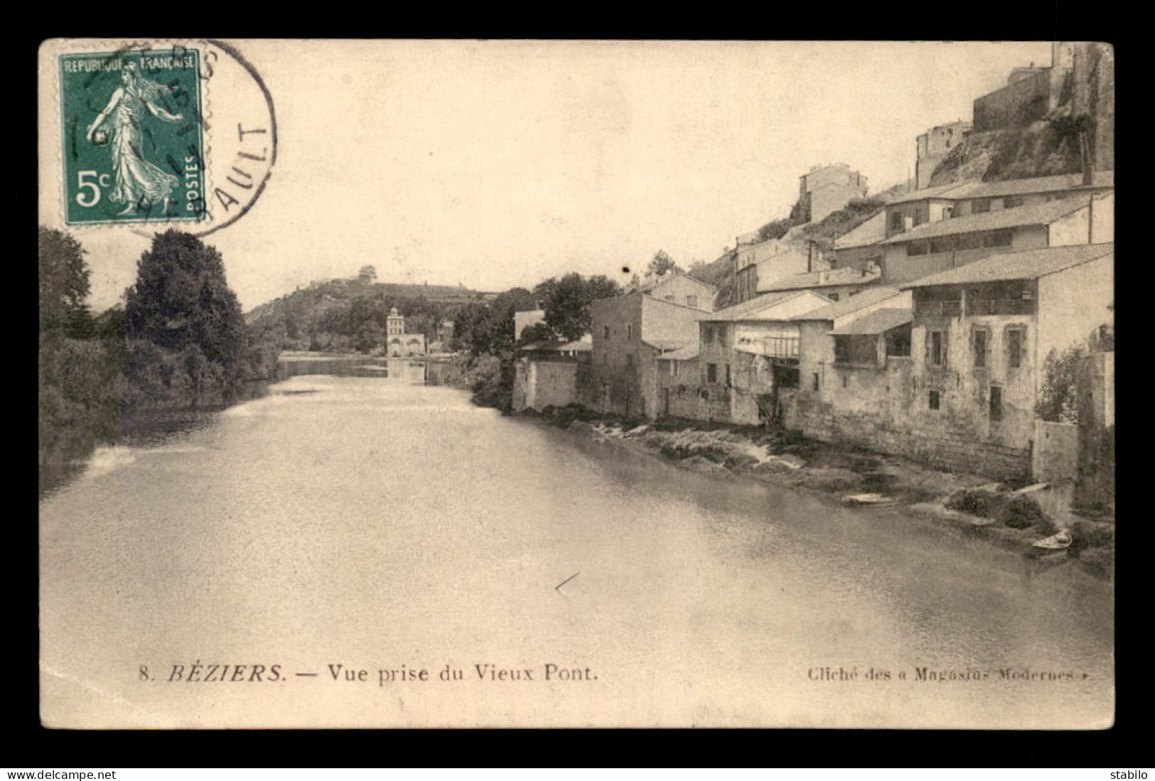 34 - BEZIERS - VUE PRISE DU VIEUX PONT - Beziers