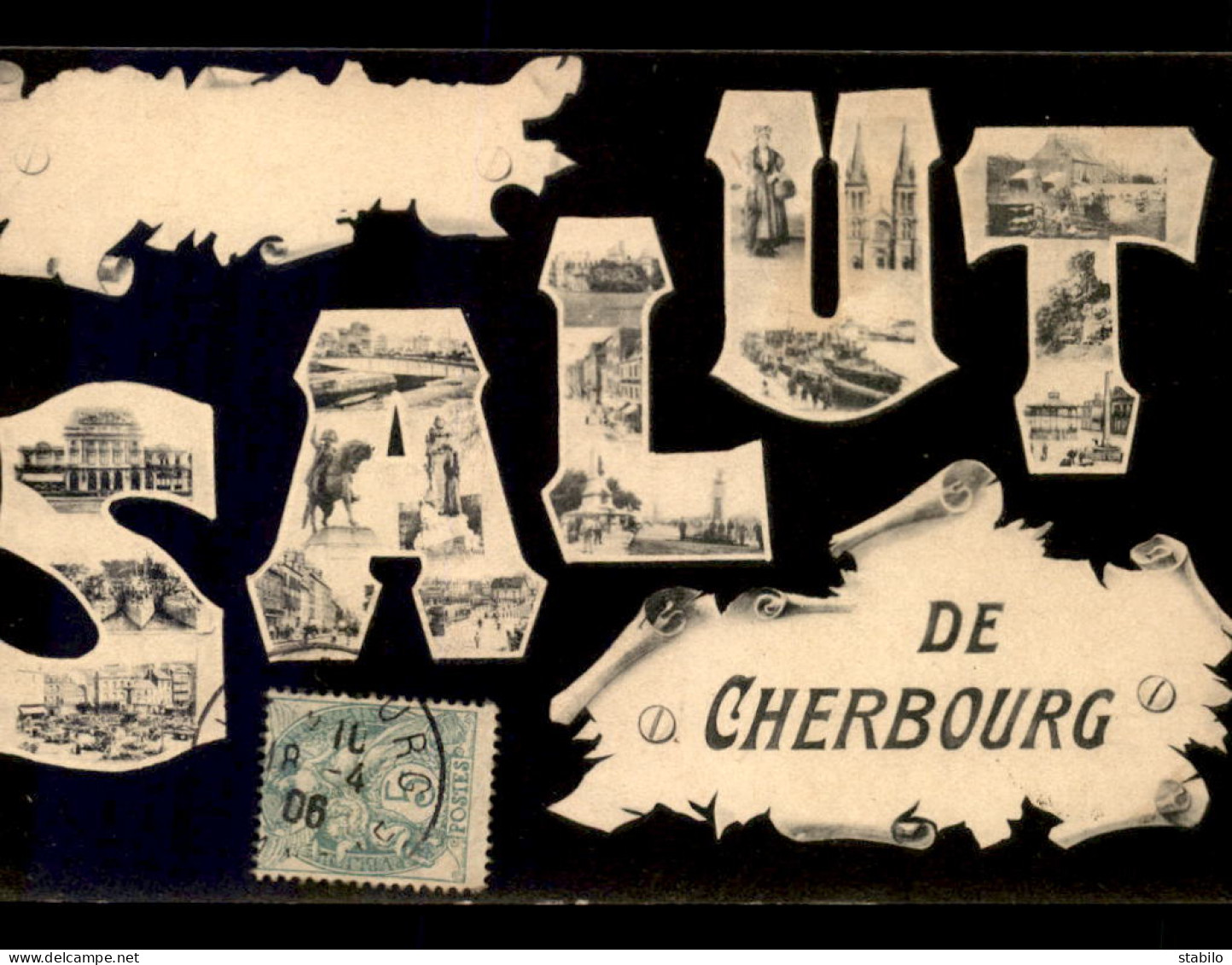50 - CHERBOURG - SALUT - LETTRES MULTIVUES - Cherbourg