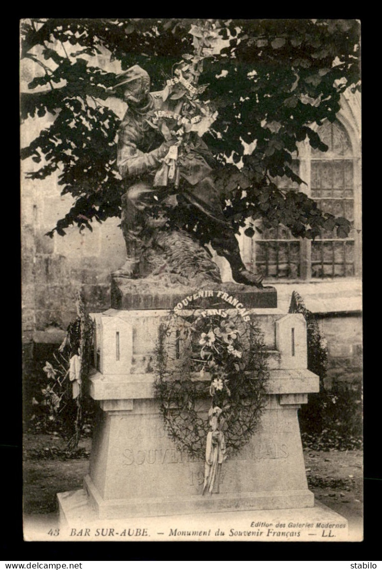 10 - BAR-SUR-AUBE - LE MONUMENT AUX MORTS - Bar-sur-Aube