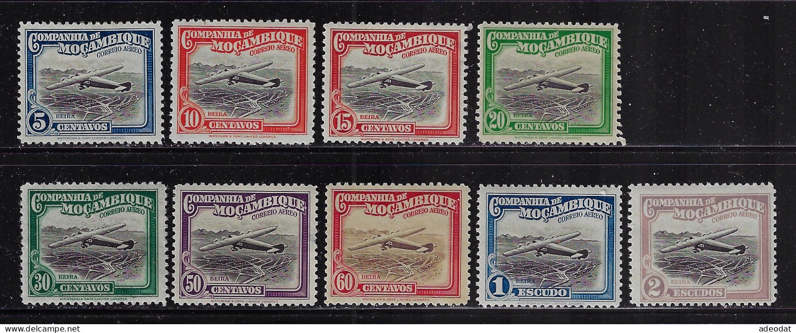 MOZAMBIQUE COMPANY 1935  SCOTT#C1-C5,C8,C9,C11,C12  MH CV $3.55 - Mosambik