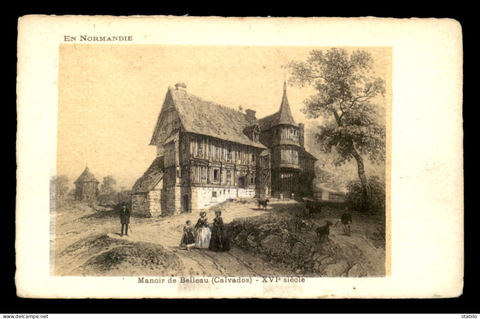 14 - MANOIR DE BELLEAU - GRAVURE - Autres & Non Classés