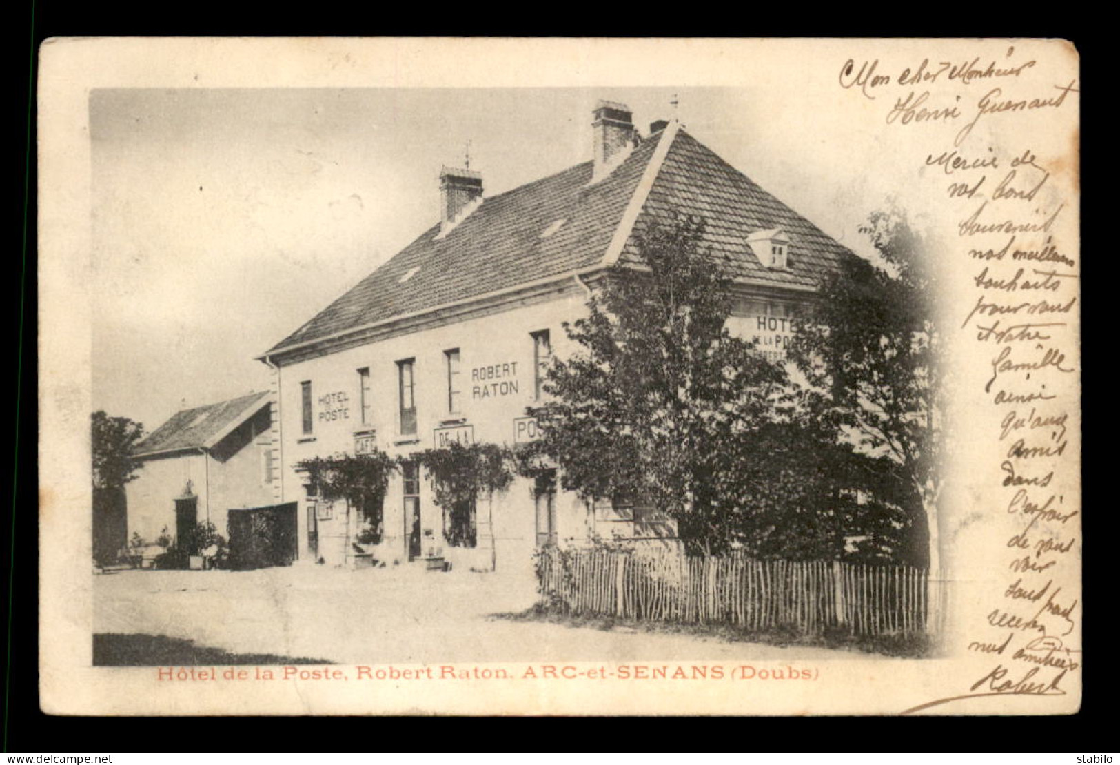 25 - ARC-ET-SENANS - HOTEL DE LA POSTE ROBERT RATON - Sonstige & Ohne Zuordnung