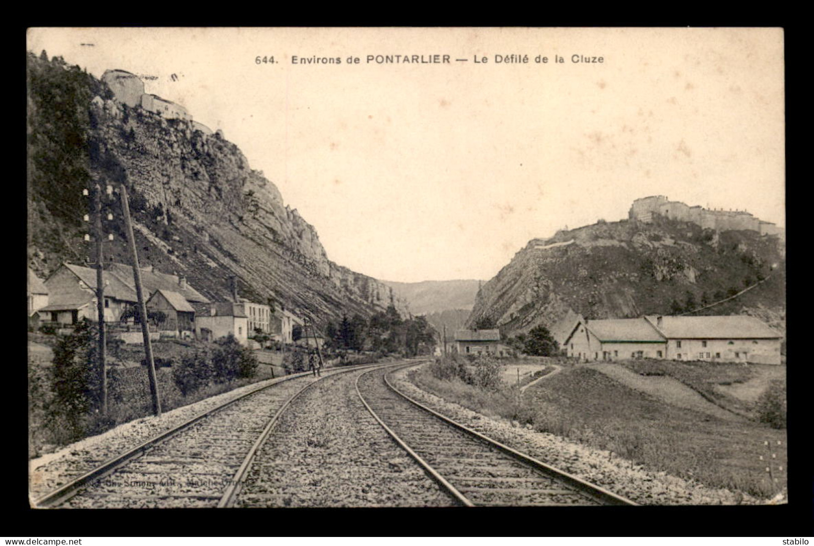 25 - LE DEFILE DE LA CLUZE - LES VOIES DE CHEMIN DE FER - Sonstige & Ohne Zuordnung