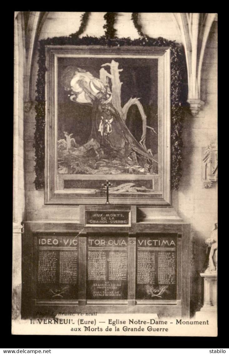 27 - VERNEUIL - MONUMENT AUX MORTS DE L'EGLISE NOTRE-DAME - Verneuil-sur-Avre