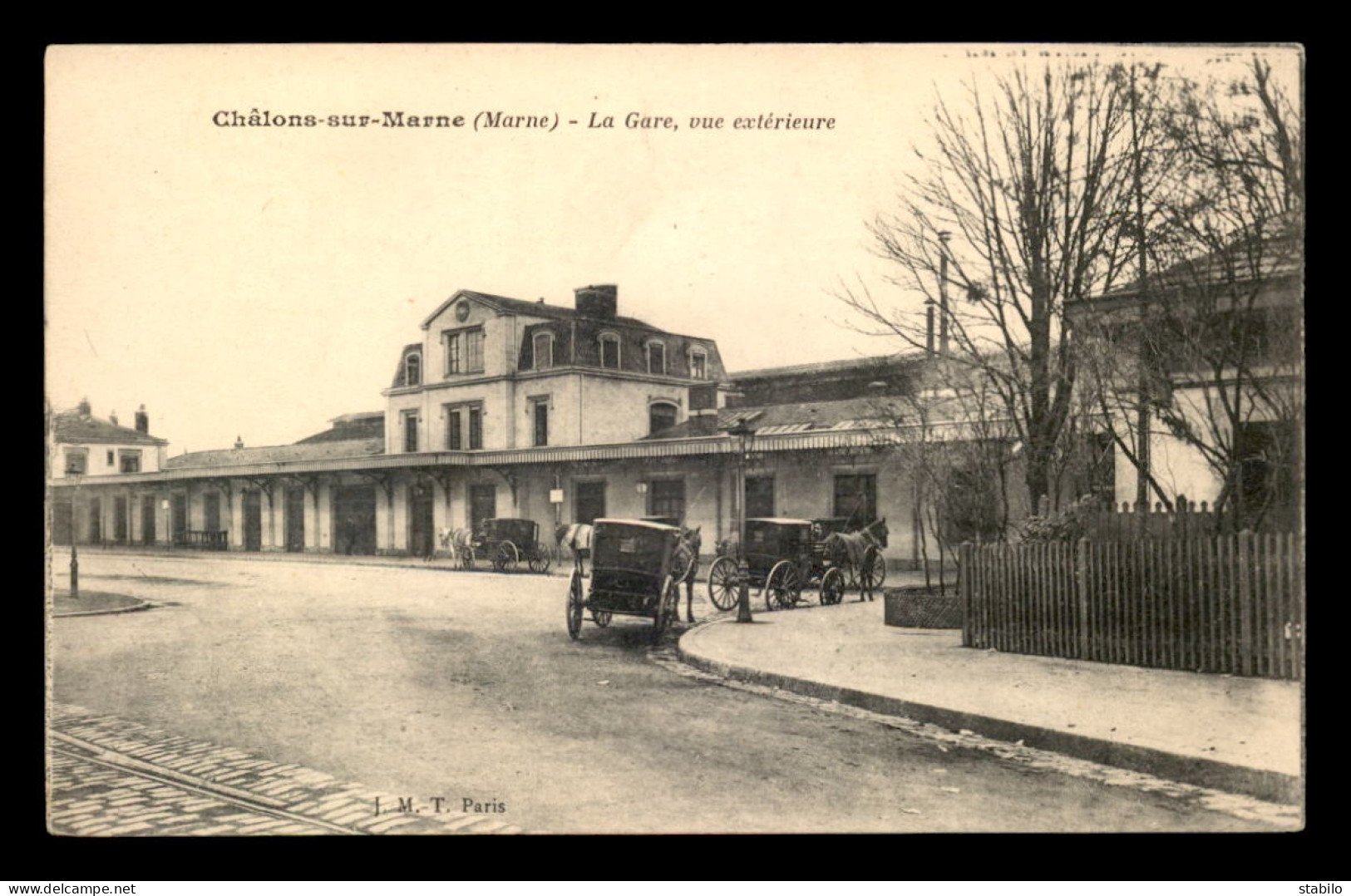 51 - CHALONS-SUR-MARNE - FACADE DE LA GARE DE CHEMIN DE FER - Châlons-sur-Marne