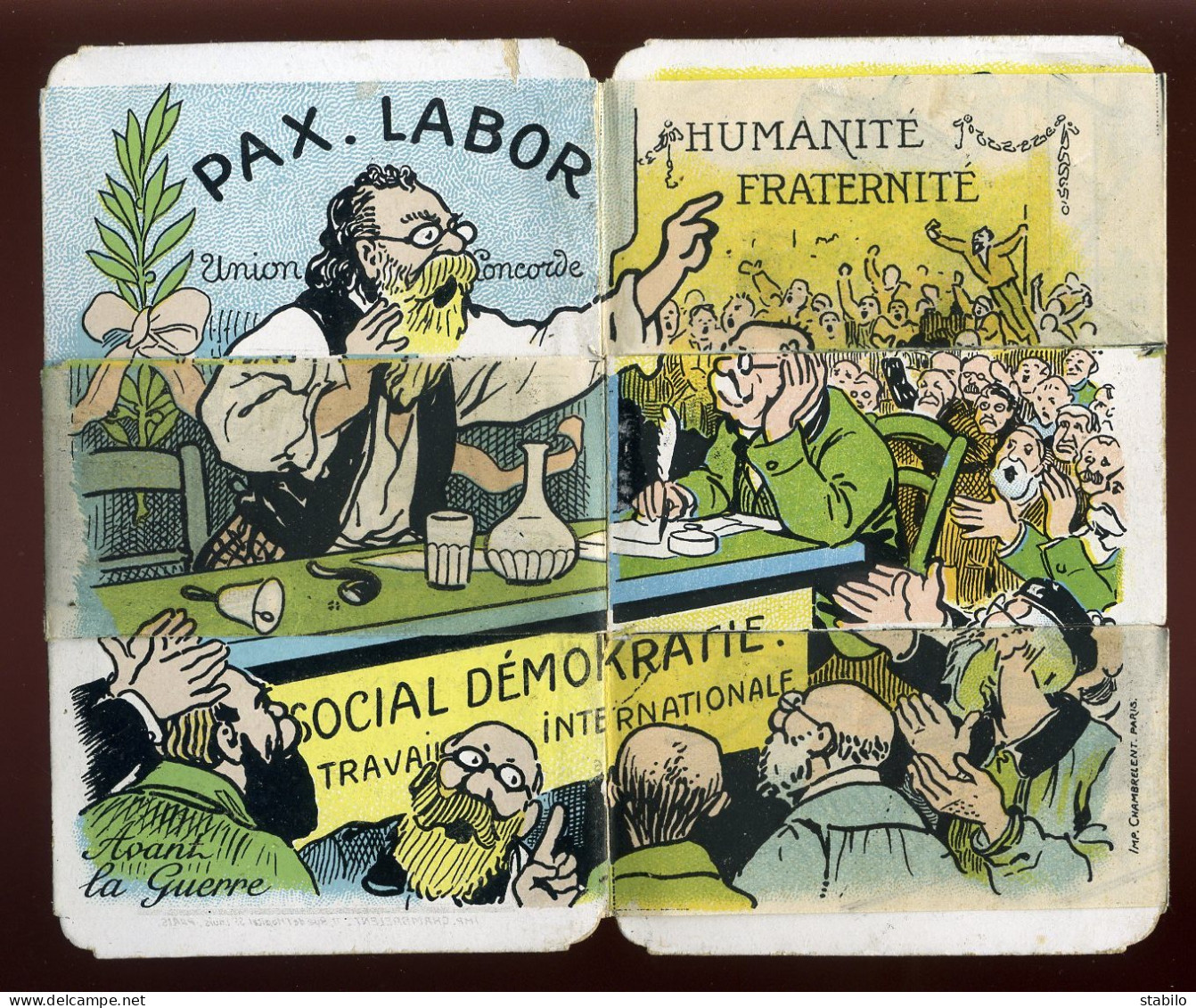 SOCIAL DEMOKRATIE - CARTE DOUBLE A SYSTEME - ILUSTRATEUR POLITIQUE - FORMAT 8 X 13 CM - Historische Dokumente