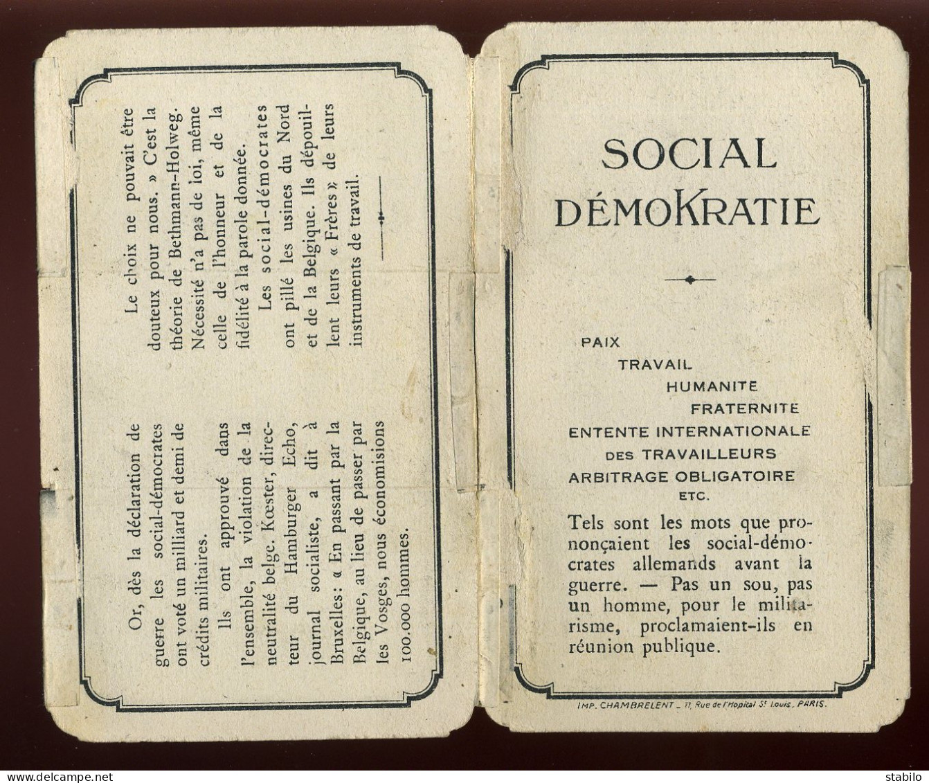 SOCIAL DEMOKRATIE - CARTE DOUBLE A SYSTEME - ILUSTRATEUR POLITIQUE - FORMAT 8 X 13 CM - Historische Dokumente