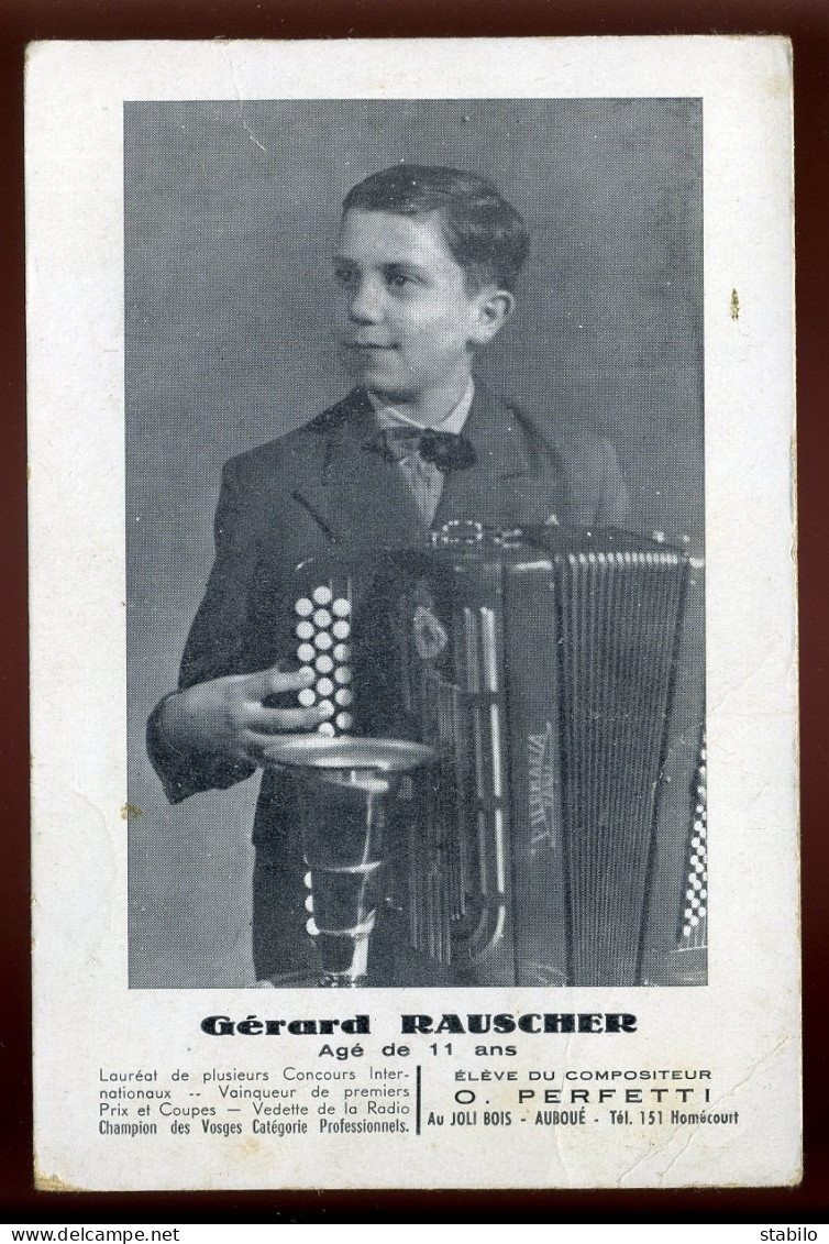 ACCORDEON  - GERARD RAUSCHER - SAINTE-MARIE-AUX-CHENES - ACCORDEON CLUB D'AUBOUE - Publicités