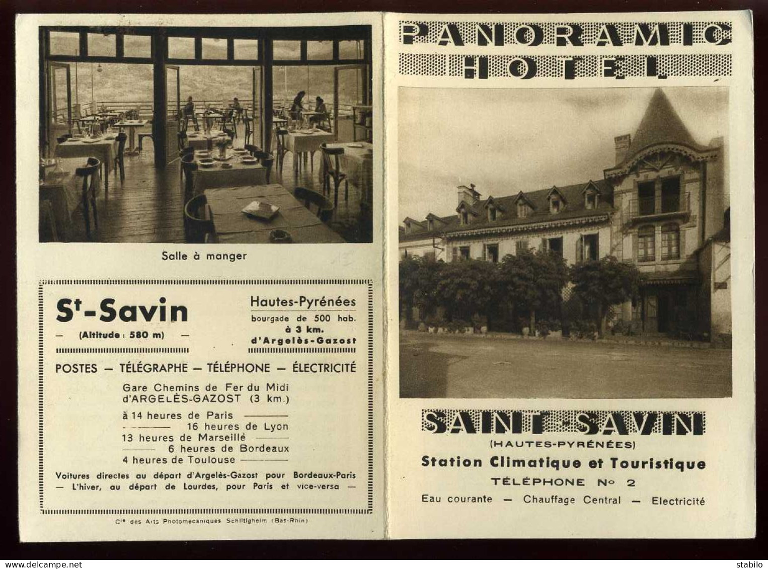 SAINT-SAVIN - PANORAMIC HOTEL - Publicités