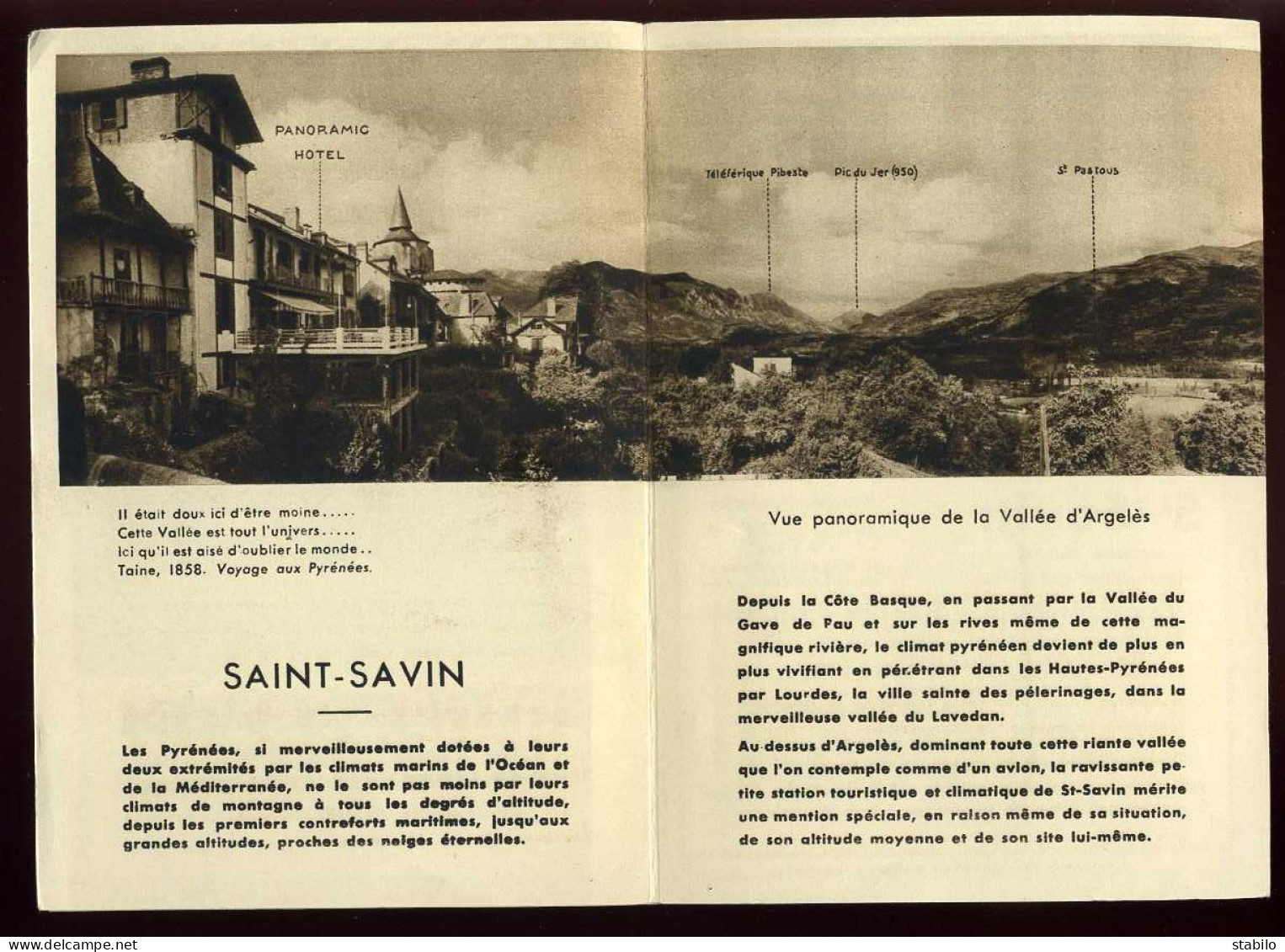SAINT-SAVIN - PANORAMIC HOTEL - Publicités