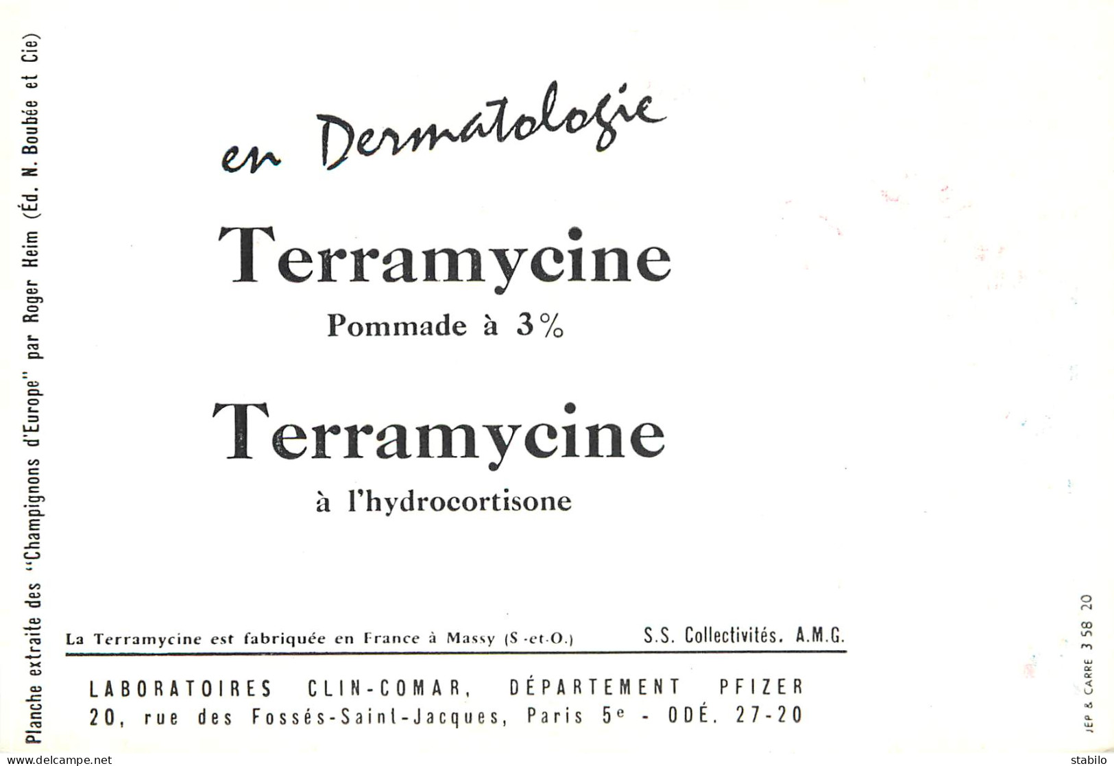 CHAMPIGNONS - SERIE DE 28  PLANCHES DESSINEES  NUMEROTEES - PUBLICITES LABORATOIRE PHARMACEUTIQUE AU VERSO