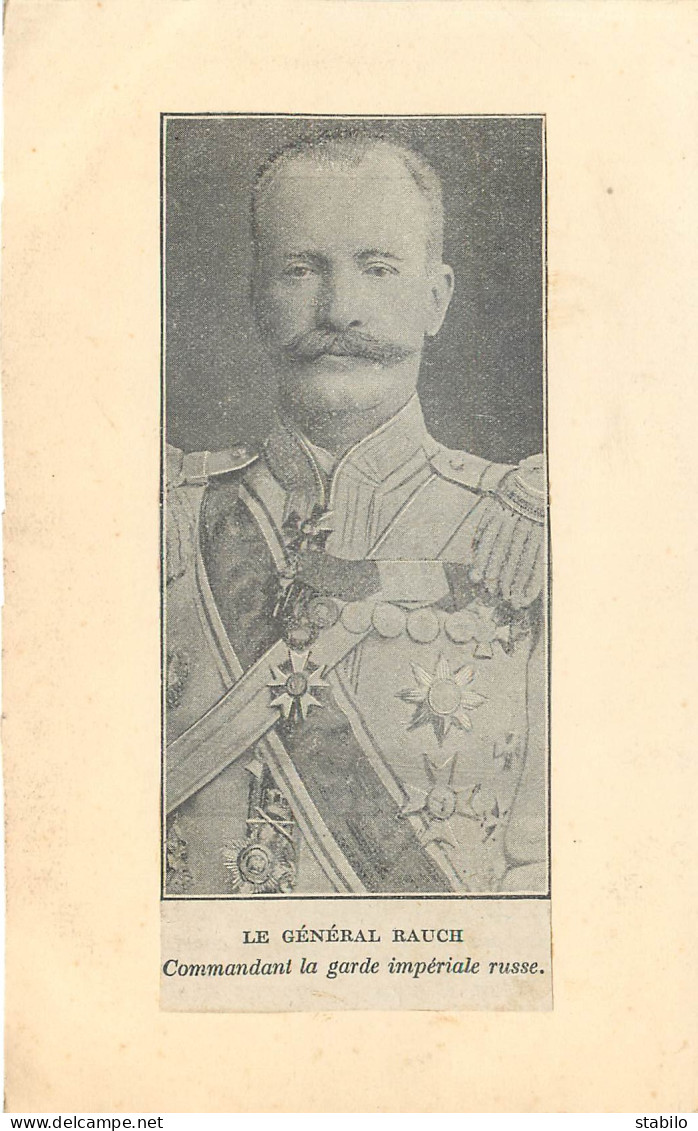 RUSSIE - PORTRAIT DU GENERAL RAUCH - Historical Documents