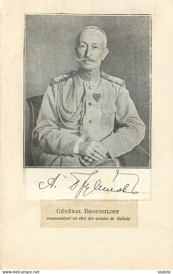 RUSSIE - PORTRAIT DU GENERAL BROUSSILOFF - Historical Documents