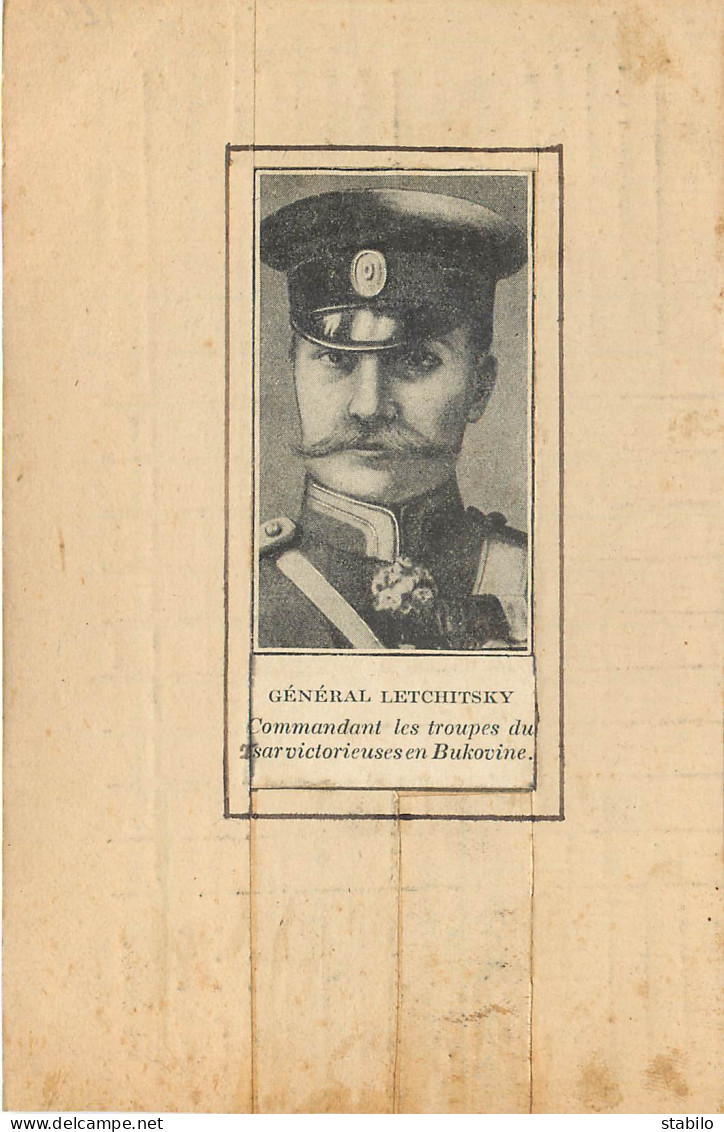 RUSSIE - PORTRAIT DU GENERAL LETCHITSKY - Historische Documenten