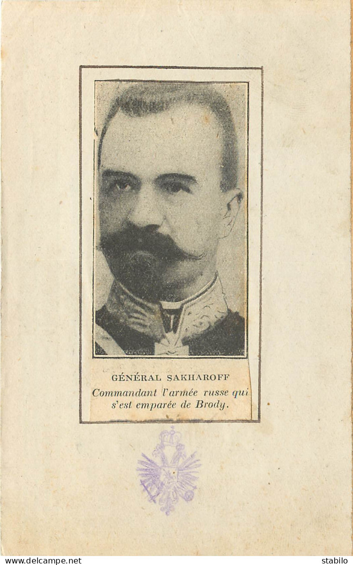 RUSSIE - PORTRAIT DU GENERAL SAKHAROFF - Historische Documenten