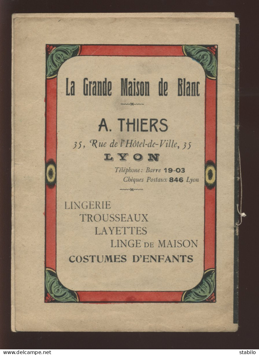 QUESTION-DEVINETTES DE L'IMAGERIE D'EPINAL - PUBLICITE LINGE DE MAISON, A. THIERS A LYON - Advertising