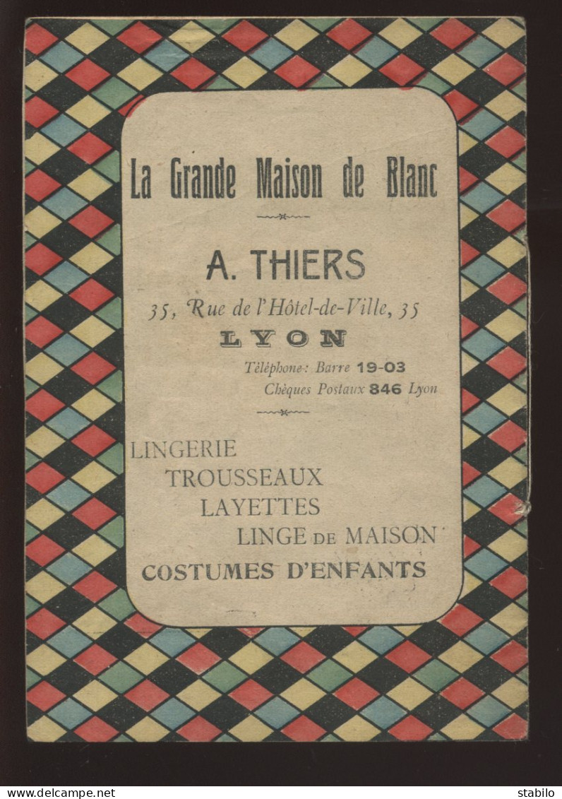 QUESTION-DEVINETTES DE L'IMAGERIE D'EPINAL - PUBLICITE LINGE DE MAISON, A. THIERS A LYON - Publicités