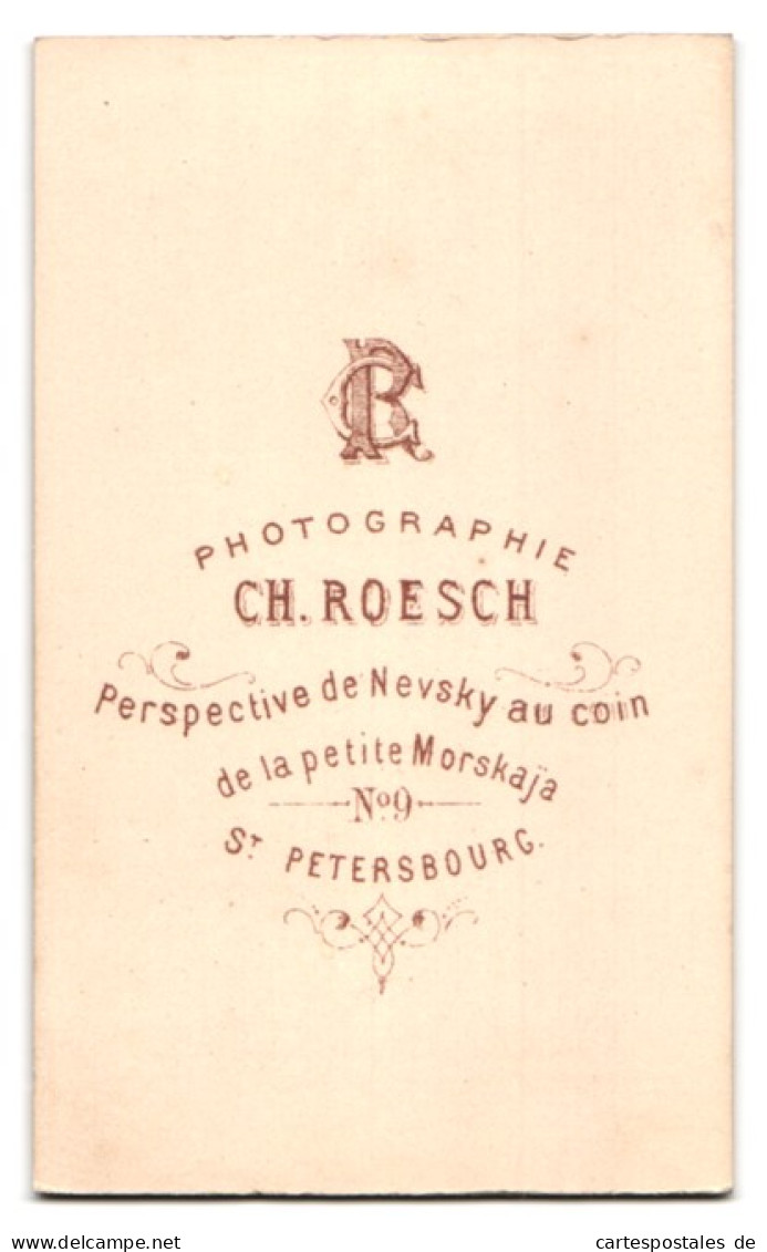 Fotografie Ch. Roesch, St. Petersburg, Portrait Russischer Herr Im Anzug Mit Lichten Bart  - Anonymous Persons