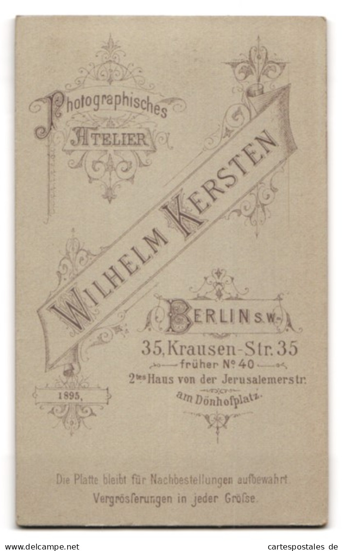 Fotografie Wilhelm Kersten, Berlin-SW, Krausen-Str. 35, Kinderpaar In Hübscher Kleidung  - Persone Anonimi