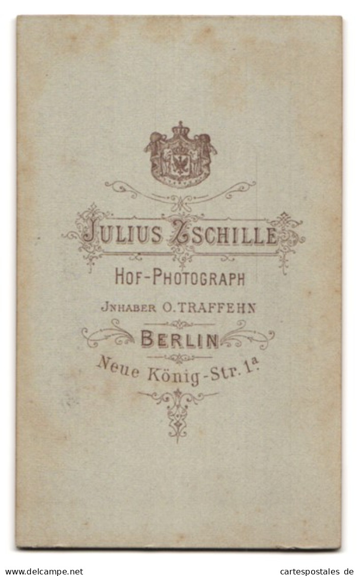 Fotografie Julius Zschille, Berlin, Neue König-Str. 1 A, Junger Herr Im Anzug Mit Fliege  - Persone Anonimi