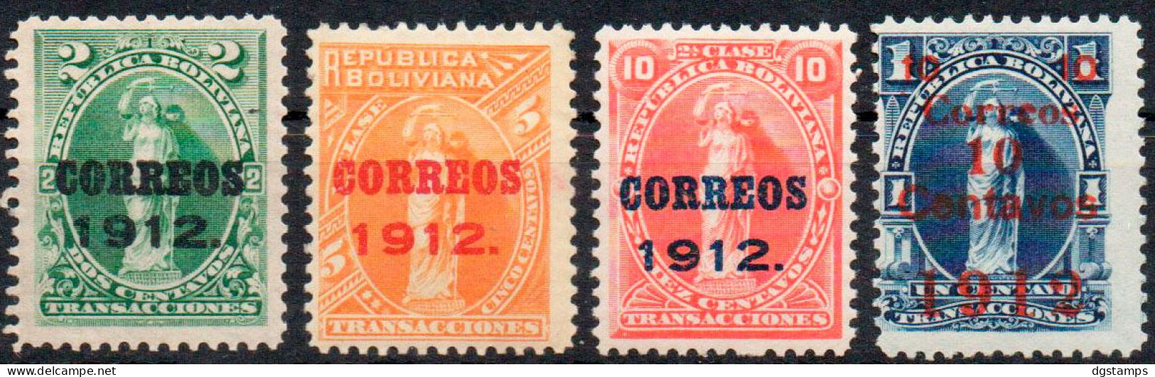 Bolivia 1912 **/* Tax Stamps Authorized For Postage. - Bolivia