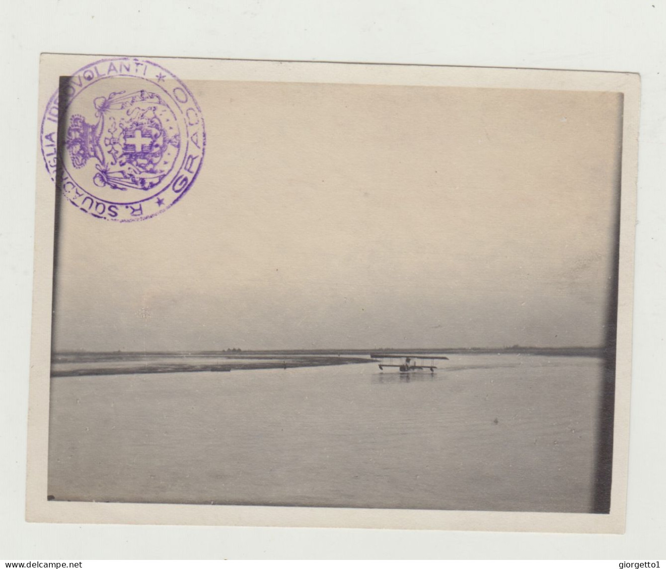 FOTO CON ANNULLO R. SQUADRIGLIA IDROVOLANTI GRADO- GUERRA 1915/1918 WW1 - Marcofilie