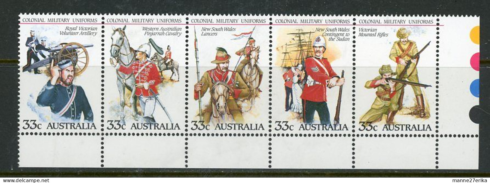 Australia MNH 1985 Colonial Military Uniforms - Mint Stamps