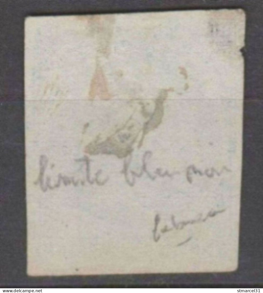 A AVOIR Le LIMITE BLEU NOIR N°14A TRES FONCE Avec RR LPC 637 Castelnau-Magnoac Hautes-Pyrénées(25€) BE Signé - 1853-1860 Napoléon III