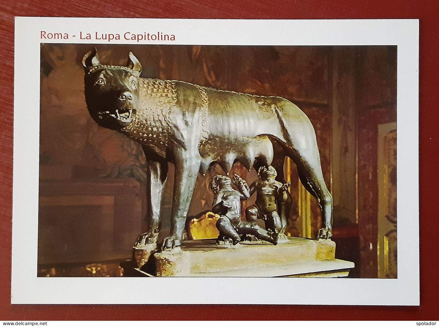 ROMA-Italy-La Lupa Capitolina-Campidoglio-Palazzo Dei Conservatori-Vintage Postcard-unused-80s - Otros Monumentos Y Edificios