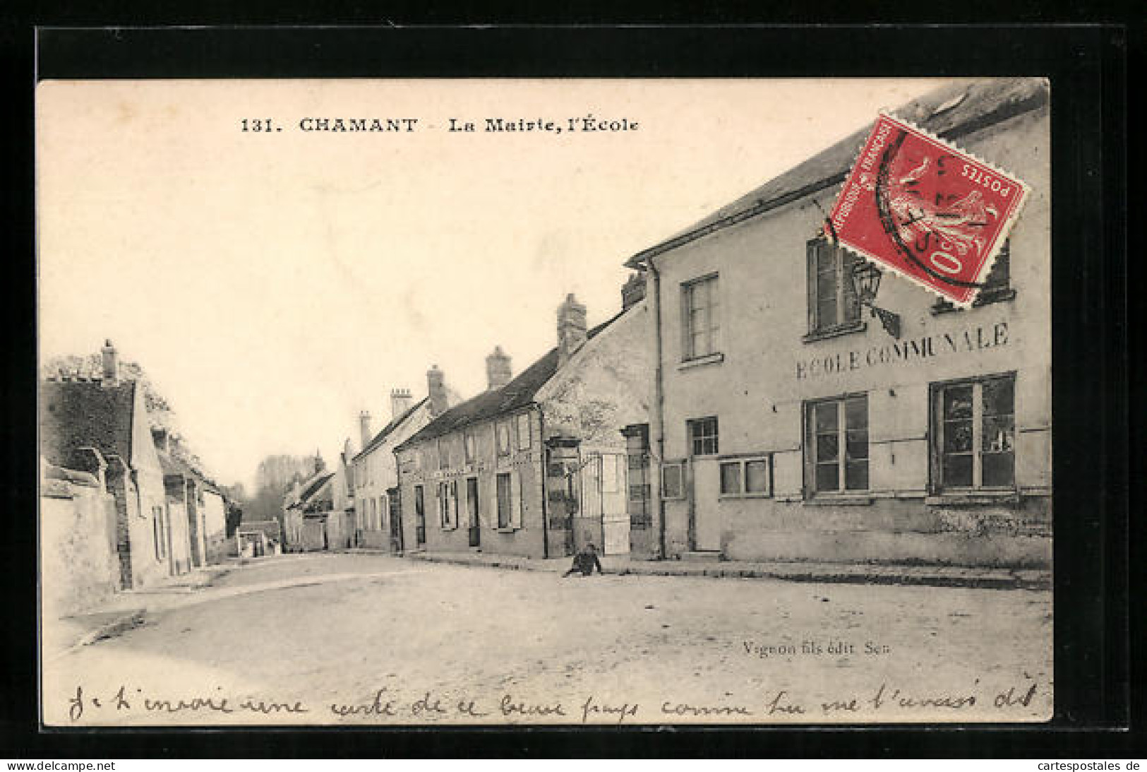 CPA Chamant, La Mairie, L`Ecole  - Other & Unclassified