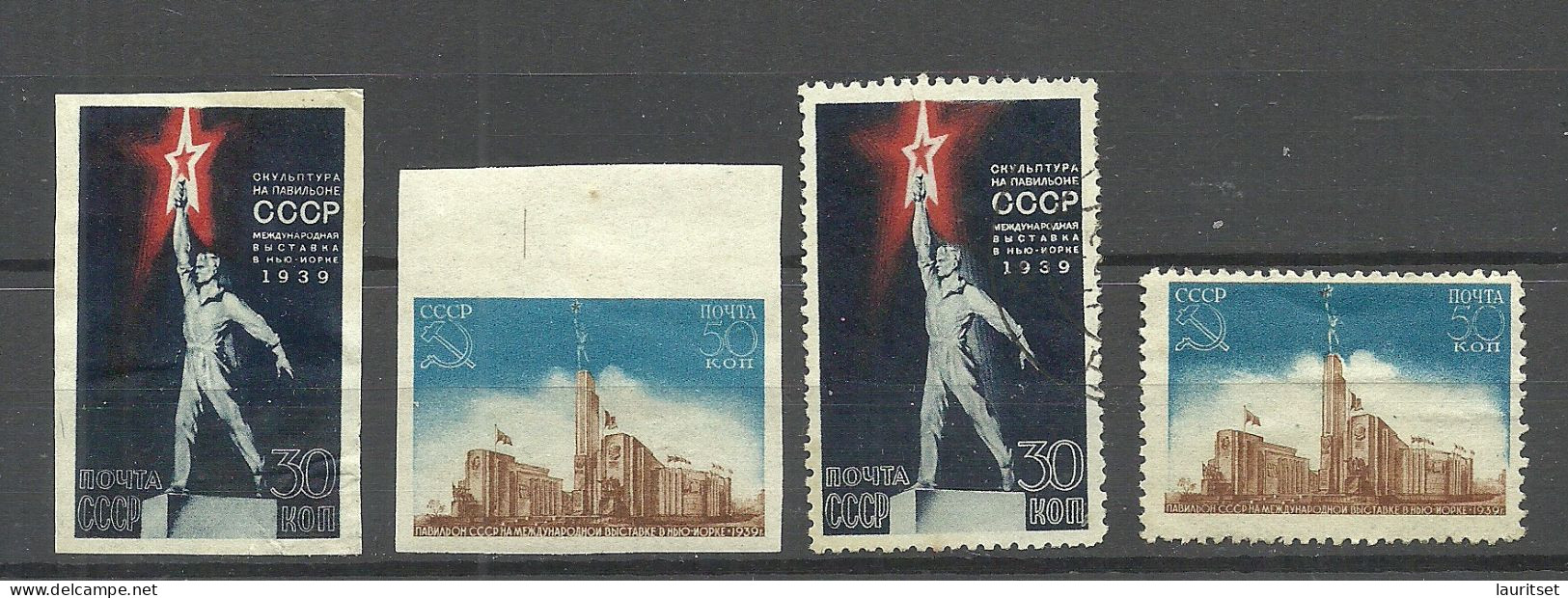 RUSSLAND RUSSIA 1939/1940 Michel 693 - 694 A + B, Mint & Used - Unused Stamps