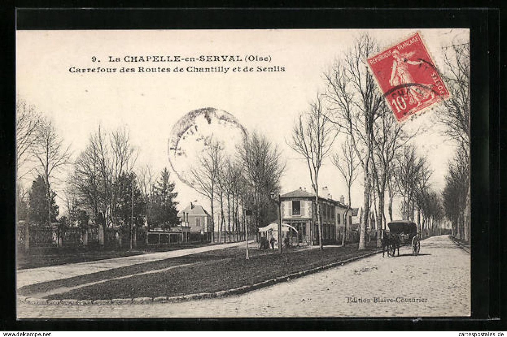 CPA La Chapelle-en-Serval, Carrefour Des Routes De Chantilly Et De Senlis  - Senlis
