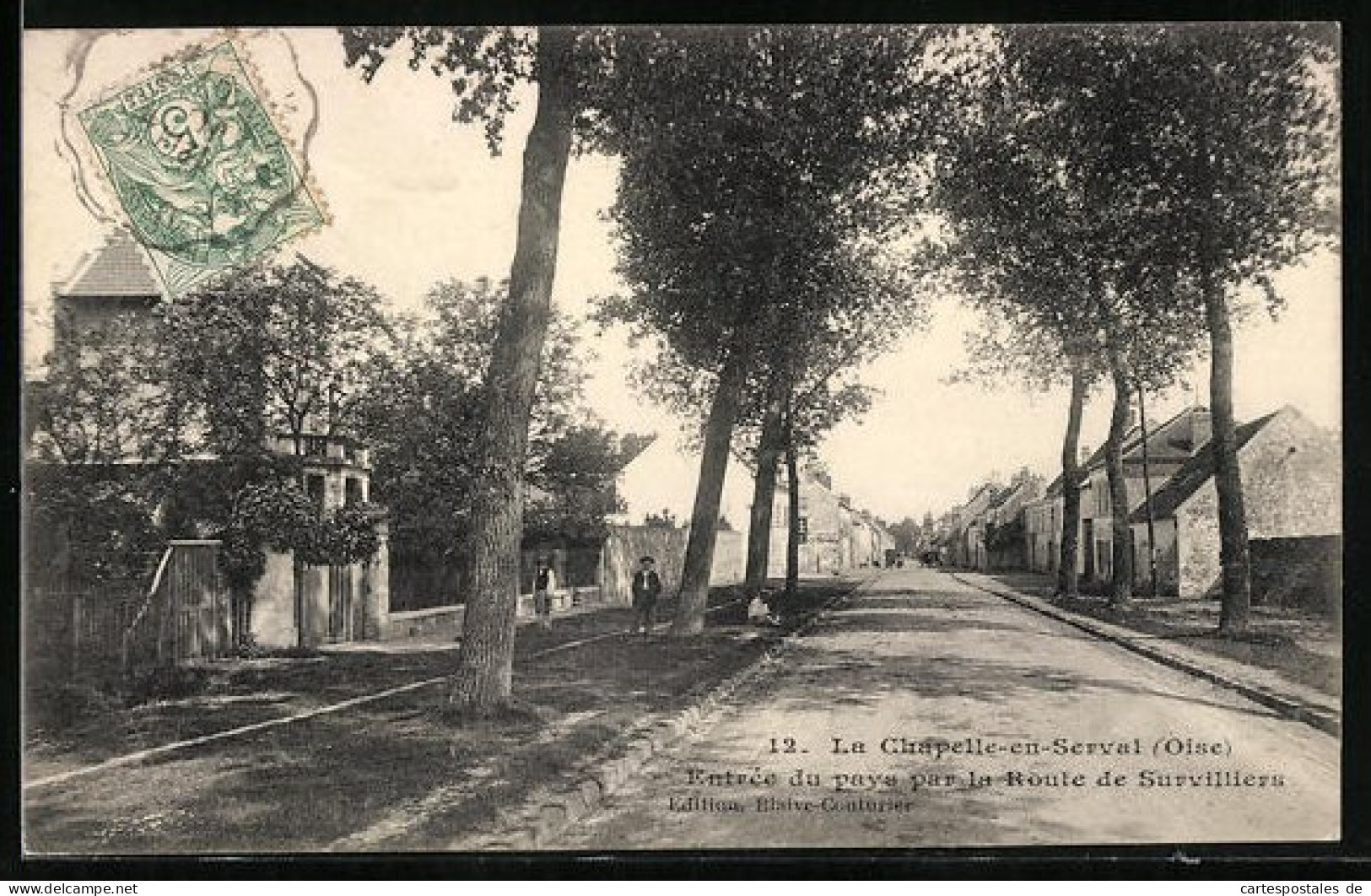 CPA La Chapelle-en-Serval, Entree Du Pays Par La Route De Survilliers  - Andere & Zonder Classificatie