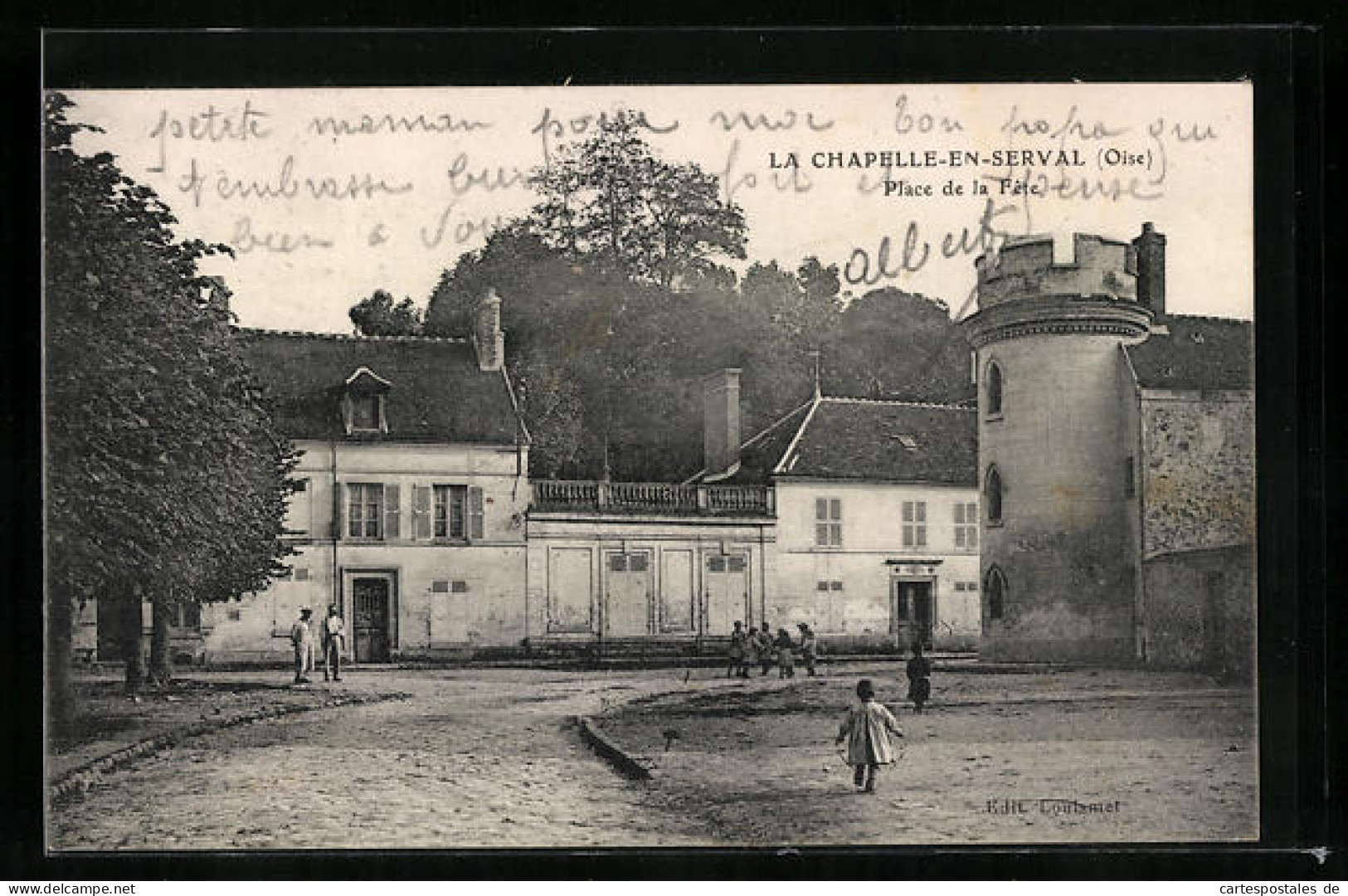 CPA La Chapelle-en-Serval, Place De La Fete  - Other & Unclassified