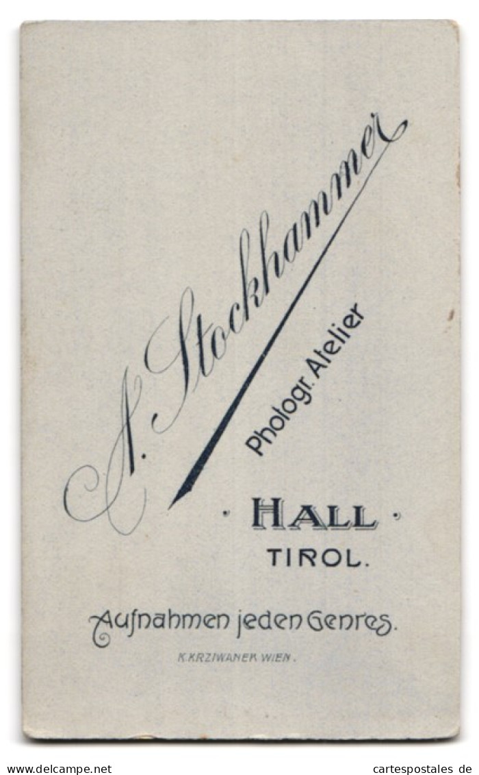 Fotografie A. Stockhammer, Hall /Tirol, Junger Mann Im Anzug Mit Uhrenkette  - Personas Anónimos