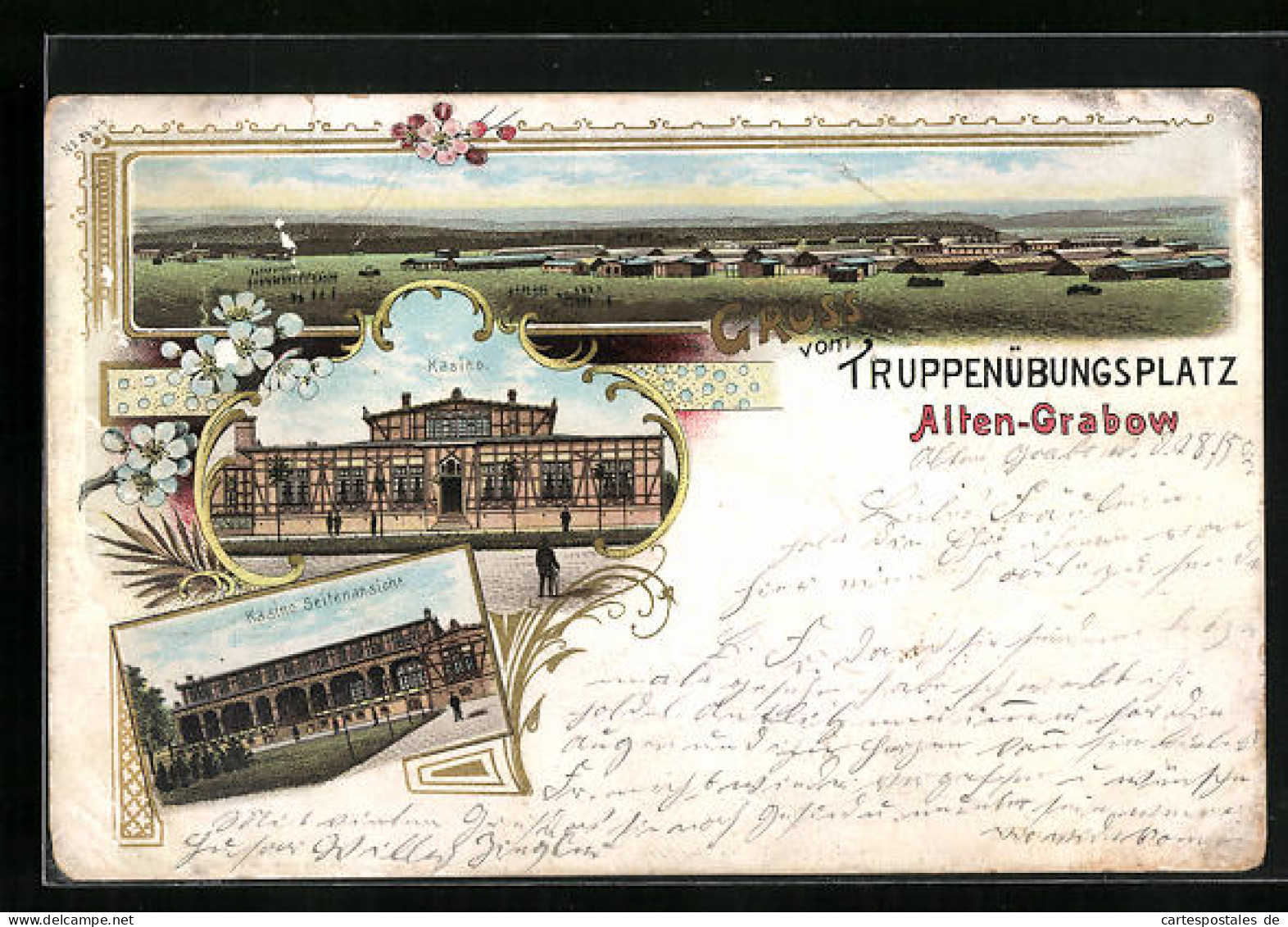 Lithographie Alten-Grabow, Truppenübungsplatz, Kasino  - Otros & Sin Clasificación