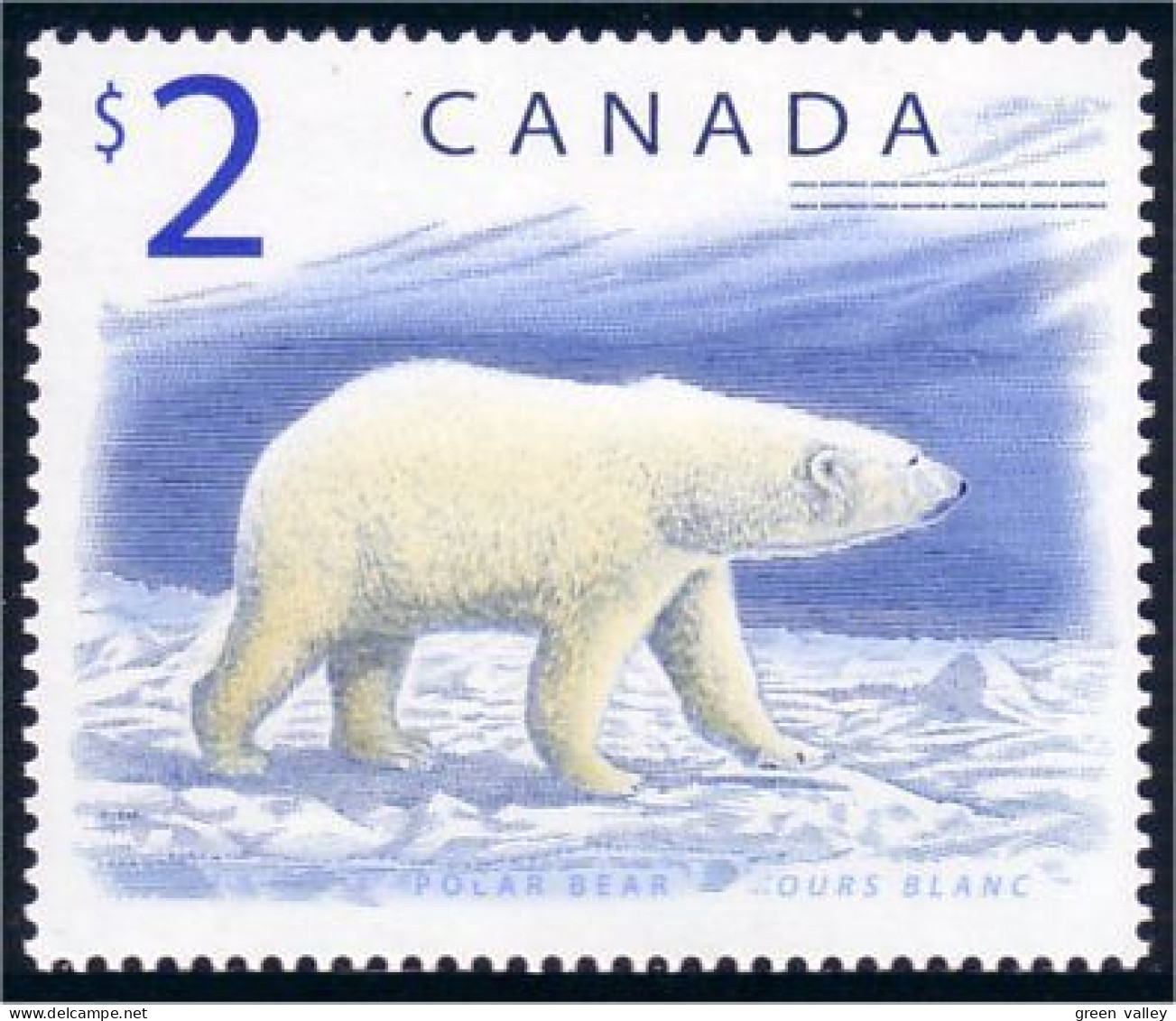 Canada $2 Ours Bear Bare Soportar Orso Suportar MNH ** Neuf SC (C16-90a) - Unused Stamps