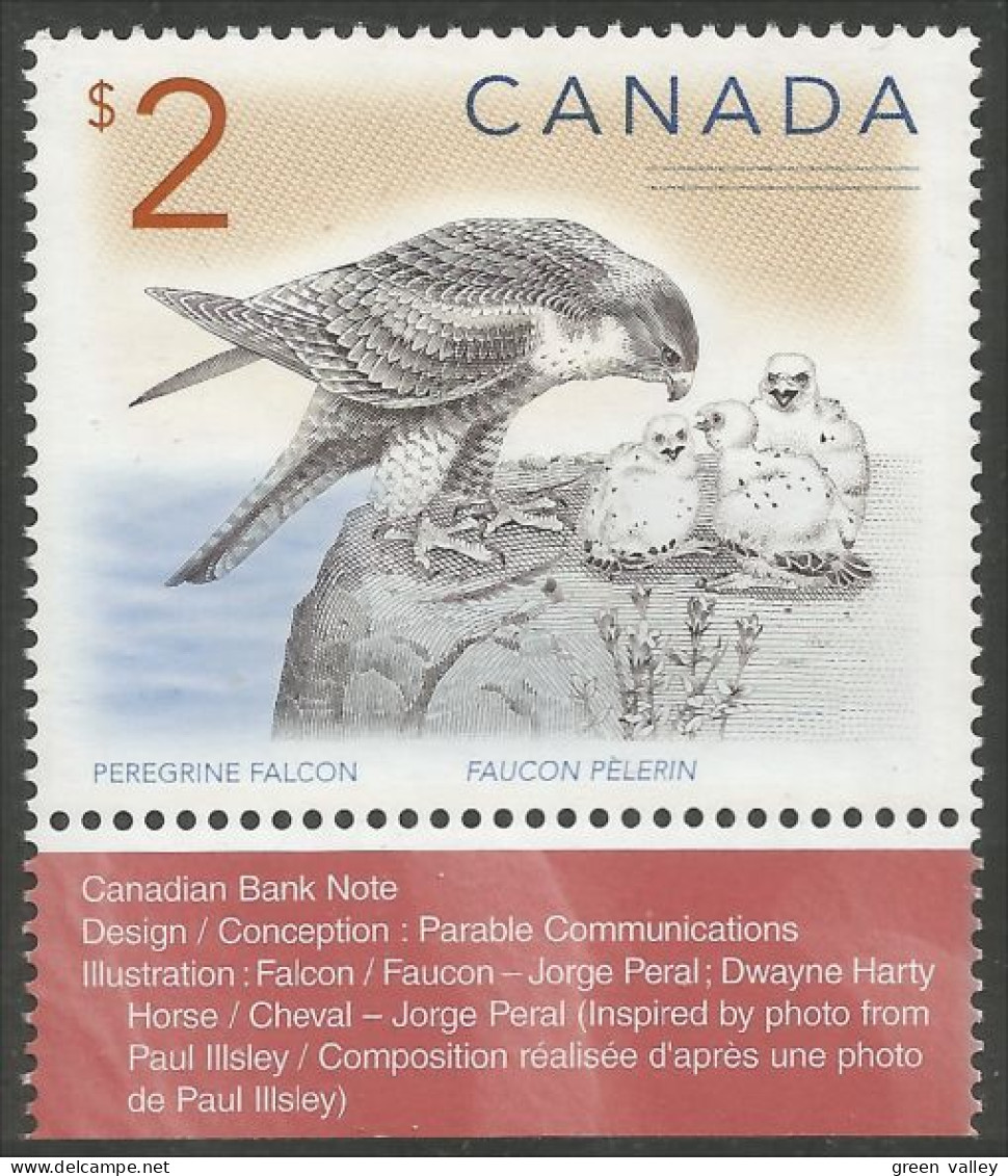 Canada Faucon Pélerin Peregrine Falcon MNH ** Neuf SC (C16-91ba) - Ungebraucht