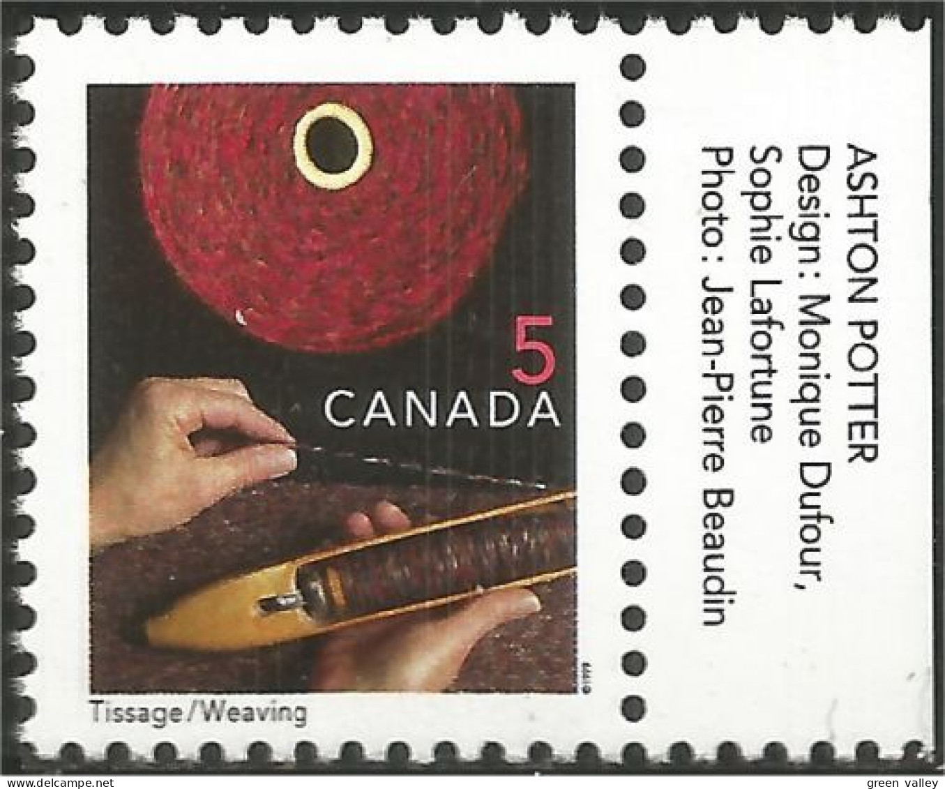 Canada Tissage Weaving MNH ** Neuf SC (C16-77apa) - Ungebraucht